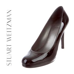 Stuart Weitzman Round Toe Patent Pumps, 9.5